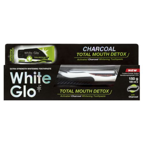Vitt Glo Träkol Total Munavgiftning