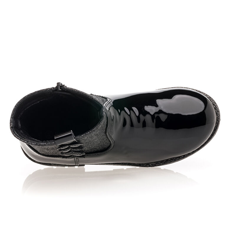 Schwarze Mädchenstiefel/Stiefeletten