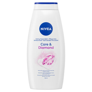 Nivea Caring Foam Bath Care & Diamond -kosteuttava suihkugeeli 750 ml