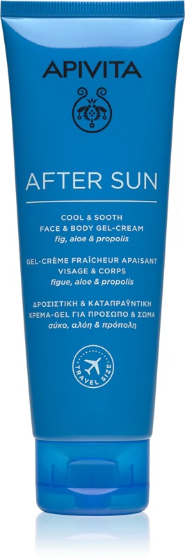 Apivita Bee Sun Safe After Sun vėsinamasis ir raminamasis veido ir kūno gelinis kremas po saulės