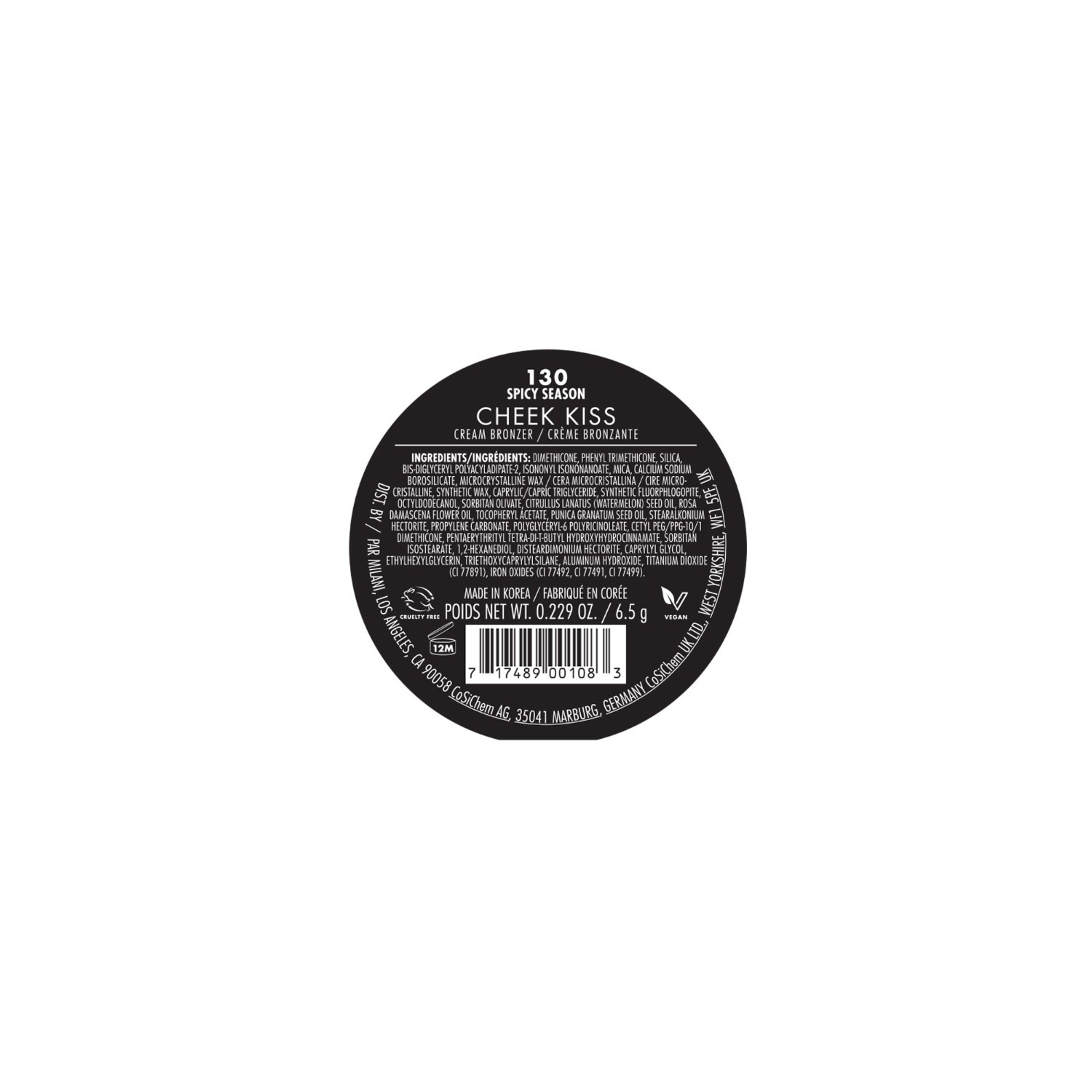 Milani Bronzer Cheek Kiss -voideaurinkopuuteri - 6 g