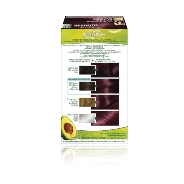 Garnier Nutrisse Ultra Crème 4.6 Tiefrot Mittelbraun Permanente Haarfarbe<br>