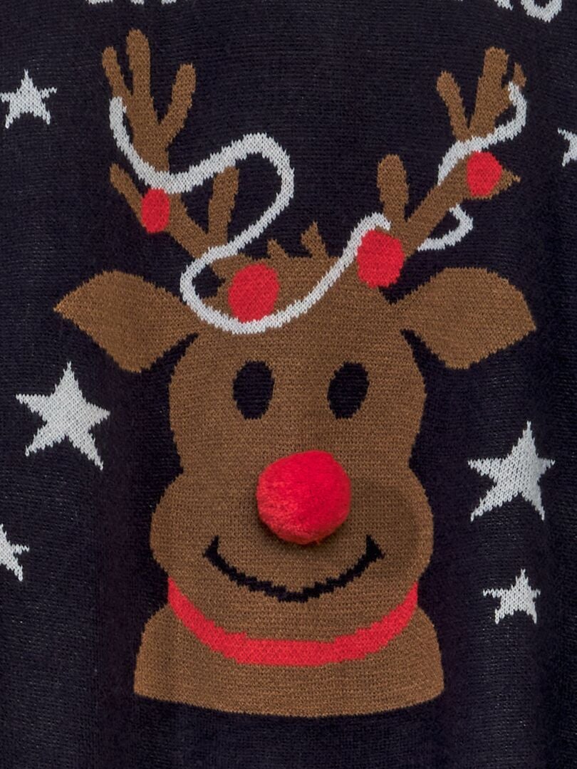 Suéter maxi de Natal - AZUL