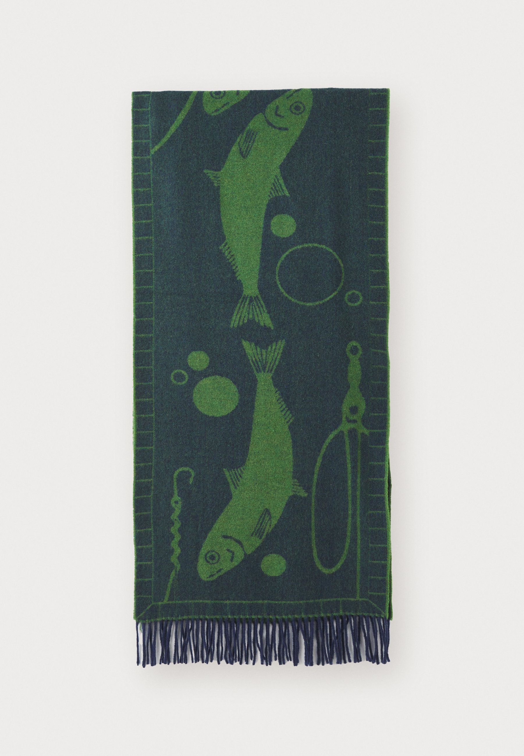 Henrik Vibskov CATCH MATCH SCARF UNISEX - Sjaal - donkerblauw/groen
