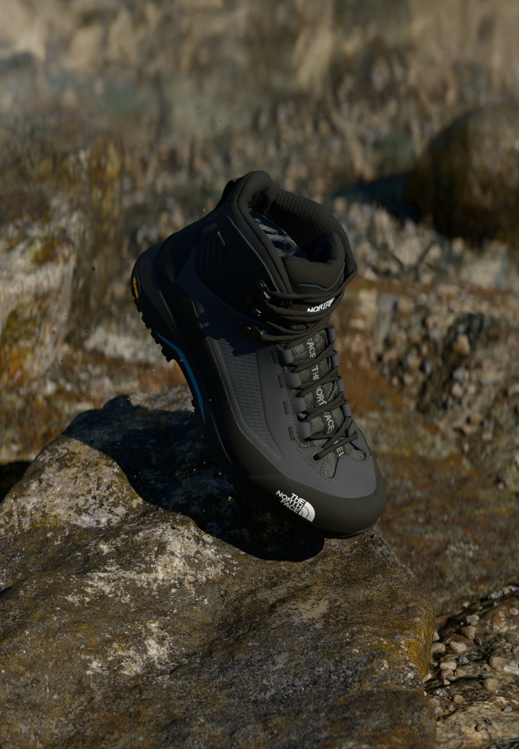 The North Face M VERTO ALPINE MID GORE TEX - Chaussures de montagne - gris asphalte/noir
