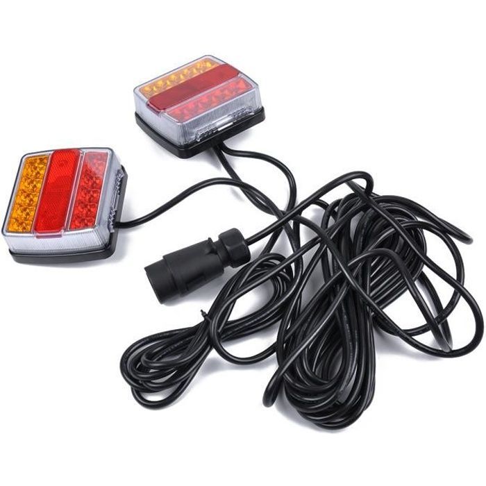 Kit di luci per rimorchio impermeabile da 12 V con 26 LED, luci di segnalazione posteriori/per rimorchio e spina a 7 pin da 12 V