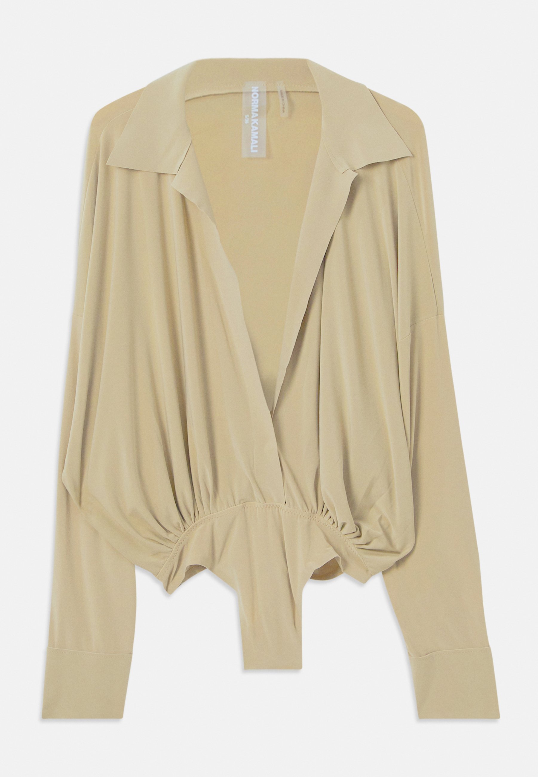 Norma Kamali SUPER OVERSIZED BOYFRIEND SHIRT - Top met lange mouwen - goudkleurig