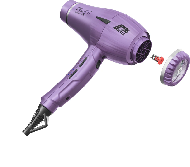 Secador de cabelo profissional iônico Parlux Ethos + Magic Sense com difusor