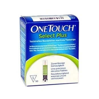 Tiras de teste de glicemia ONE TOUCH LifeScan One Touch Select Plus, 50 unidades