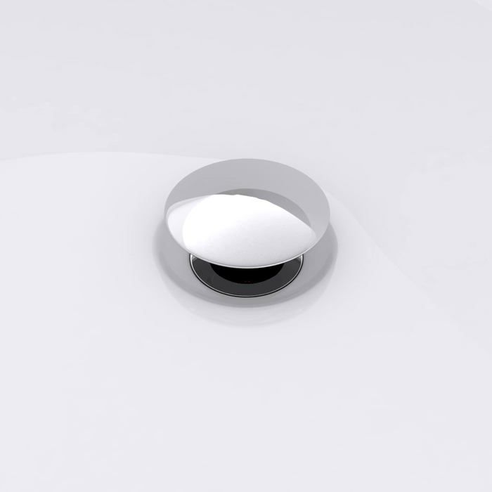 Bañera ovalada exenta de acrílico blanco de 170x88x65cm - MAI & MAI - Con desagüe y rebosadero