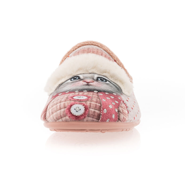 Pantuflas rosas para mujer