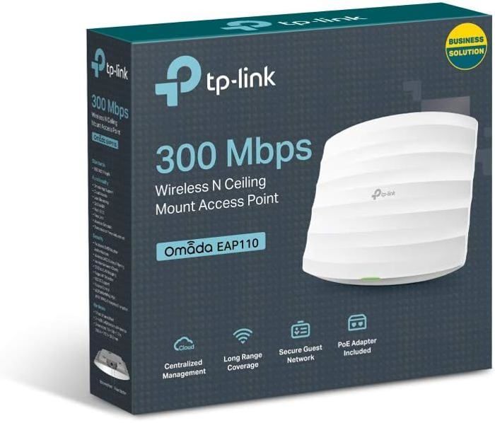 Point d'Accès Wifi - LAMPESECOENERGIE - EAP110 - 300 Mbits/s - PoE Passif - Montage Plafond/Mur