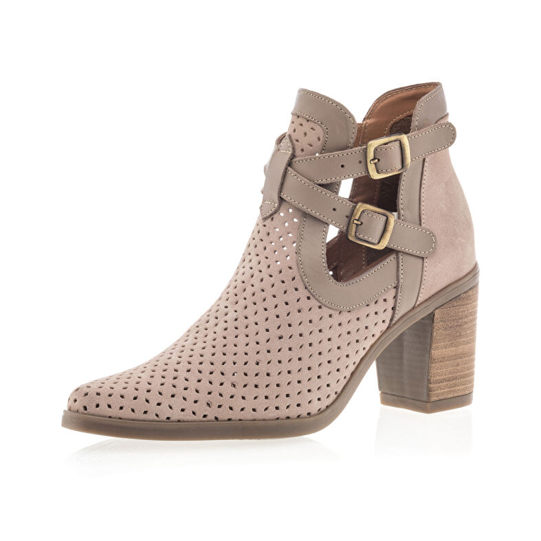 Beige Damenstiefel / Stiefeletten