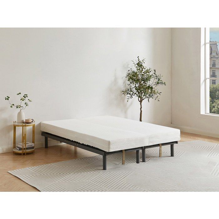 Base de cama ajustable montada sobre espigas - OFERTA ÚNICA - 3 posiciones para dormir - Firmeza ajustable - 80x200cm
