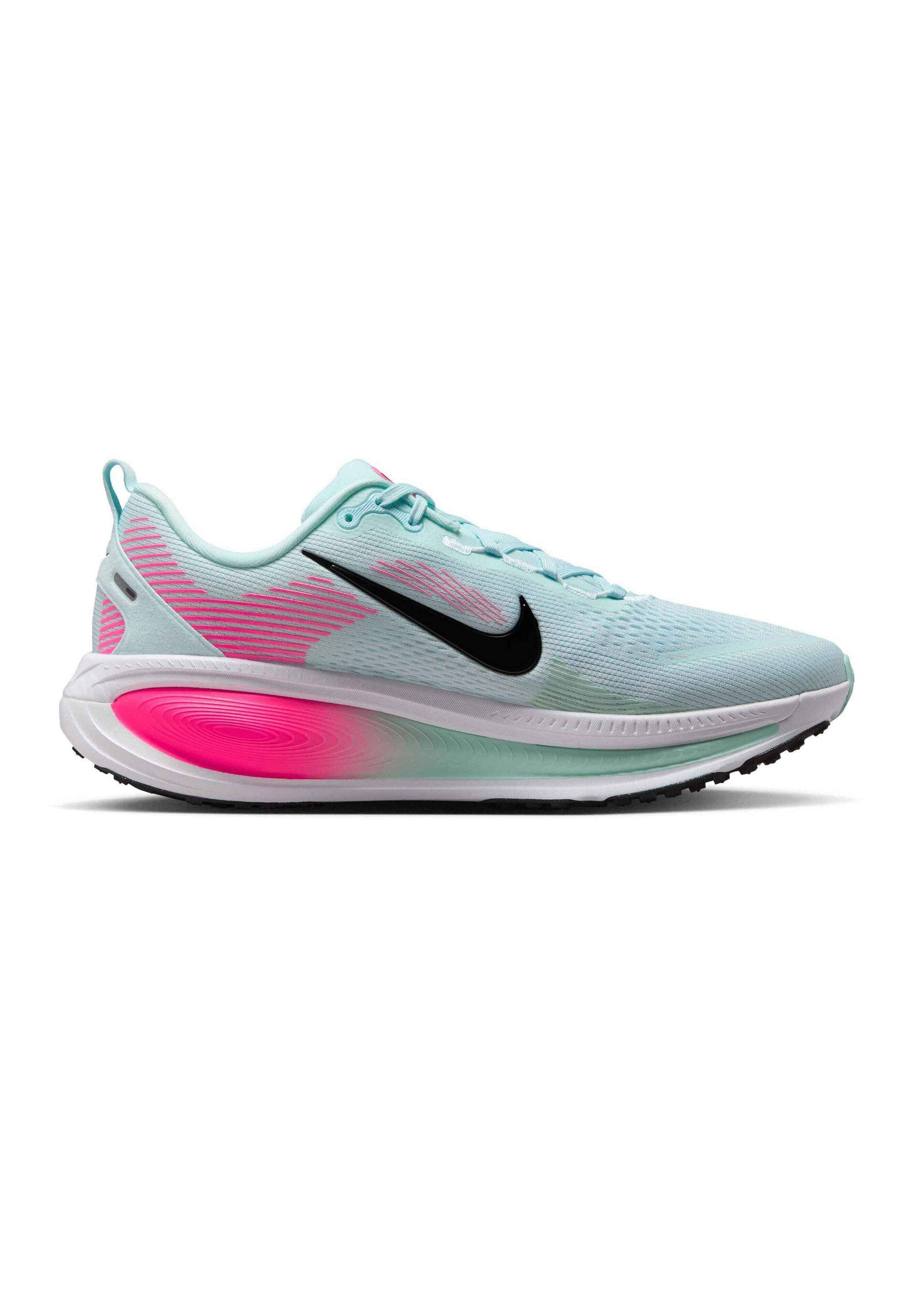 Nike Performance VOMERO 18 - Chaussures de running sur route - bleu glacier, blanc, rose fluo, noir