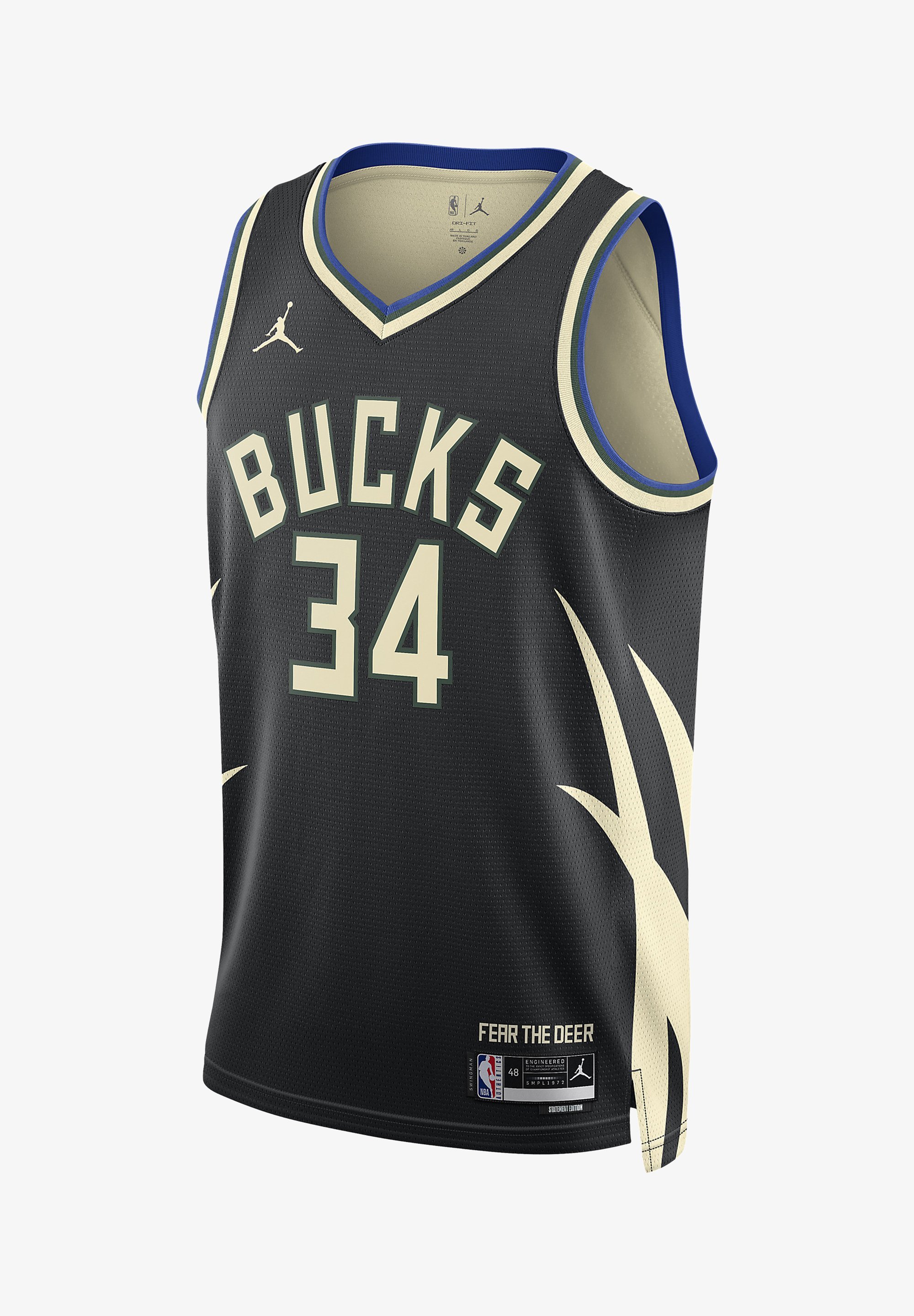 Nike Performance NBA MILWAUKEE BUCKS NBA DF SWINGMAN STATEMENT - Haut - noir/antetokounmpo g