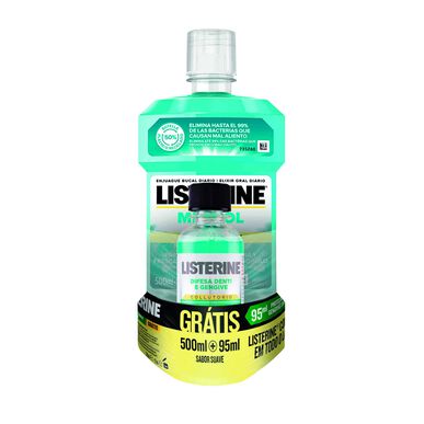 Listerine Pack Mentoli Elixir Mieto Maku 500 ml 500 ml