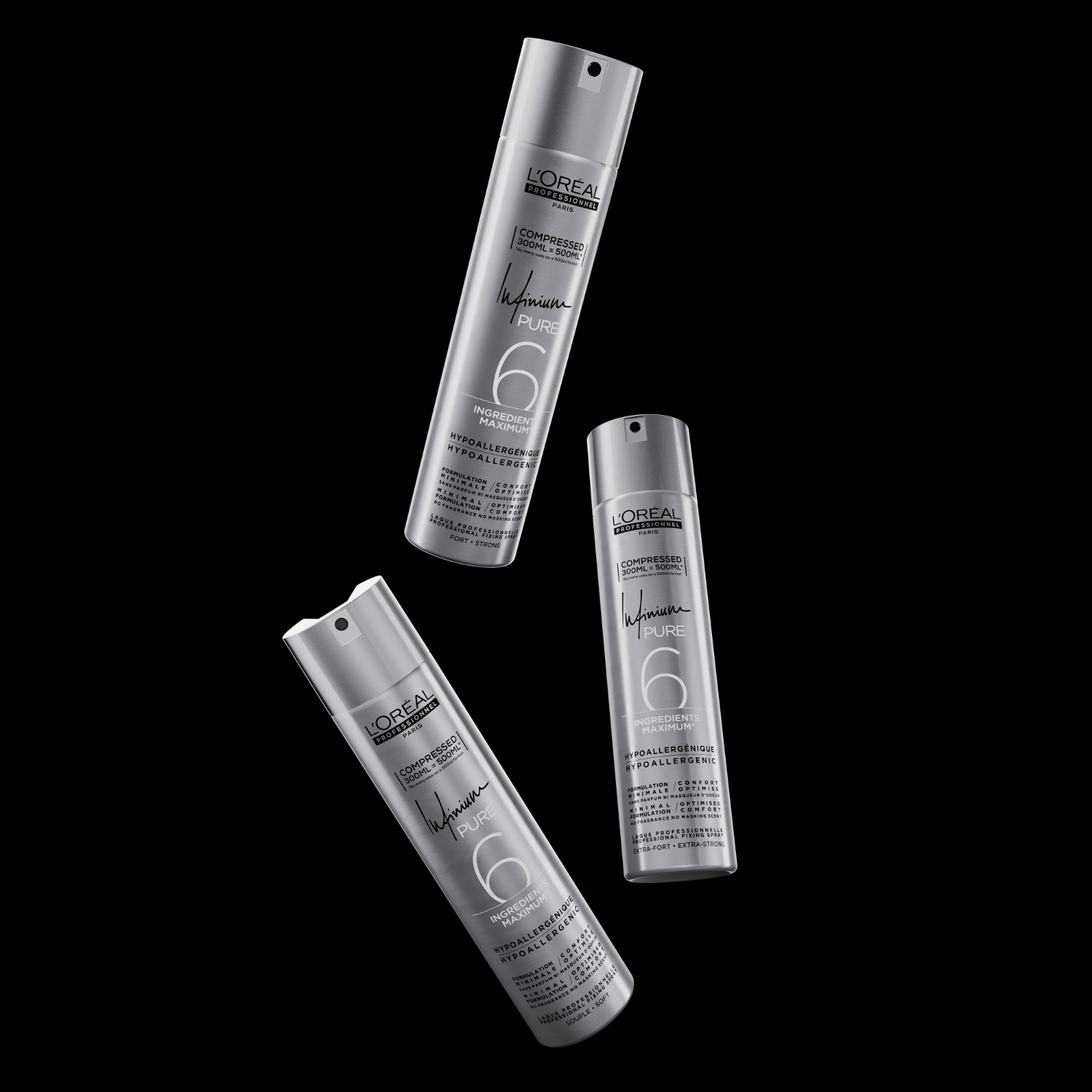L'Oréal Professionnel plaukų lakas Infinium Pure Strong - 300 ml