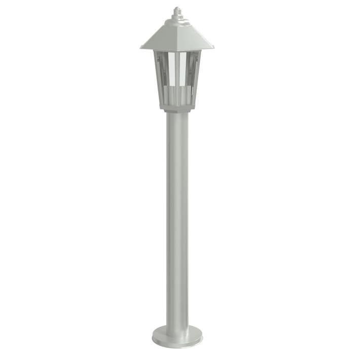 vidaXL Silver Outdoor Floor Lamp 80 cm Stainless Steel, Outdoor Ground Lighting, Garden Ground Lighting, 4006381