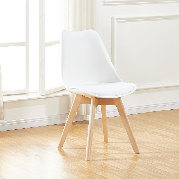 Set van 6 witte Scandinavische stoelen - Bjorn - DESIGNETSAMAISON