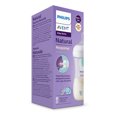 Philips Avent Μπιμπερό Natural Response με βαλβίδα Airfree, 260 ml