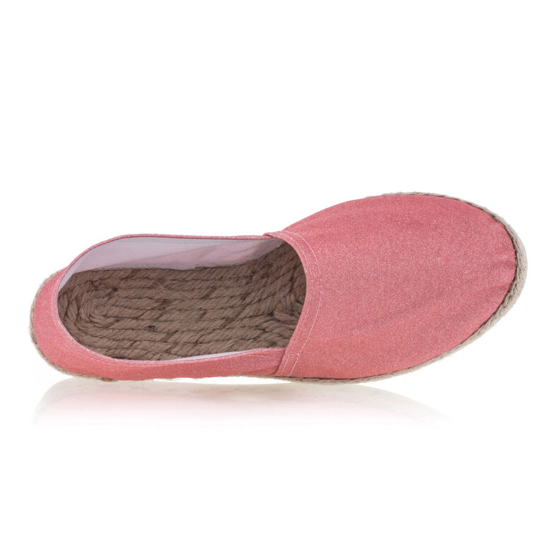 Rosa espadriller med tausåler til dame
