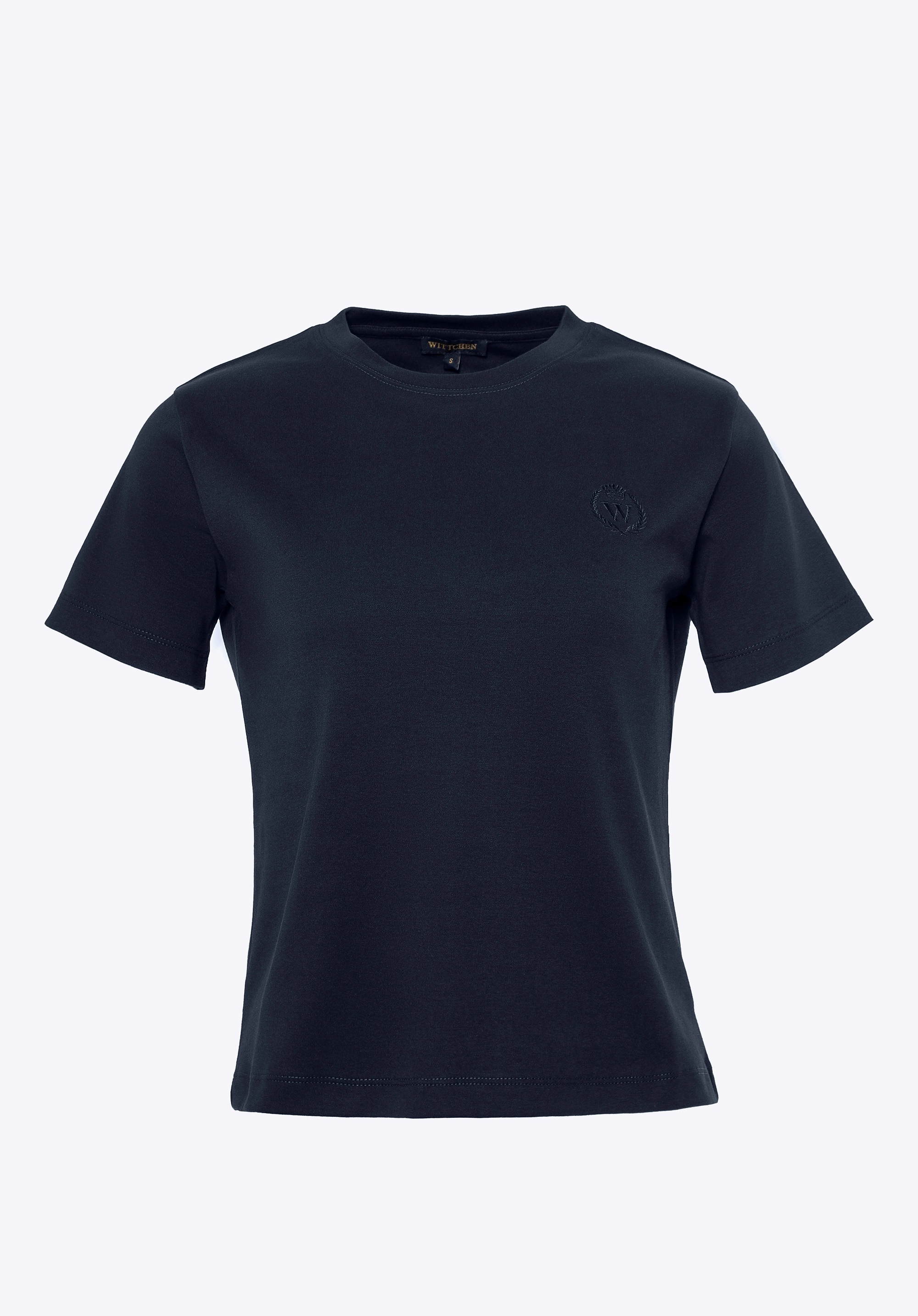 T-shirt damski z bawełny granatowy