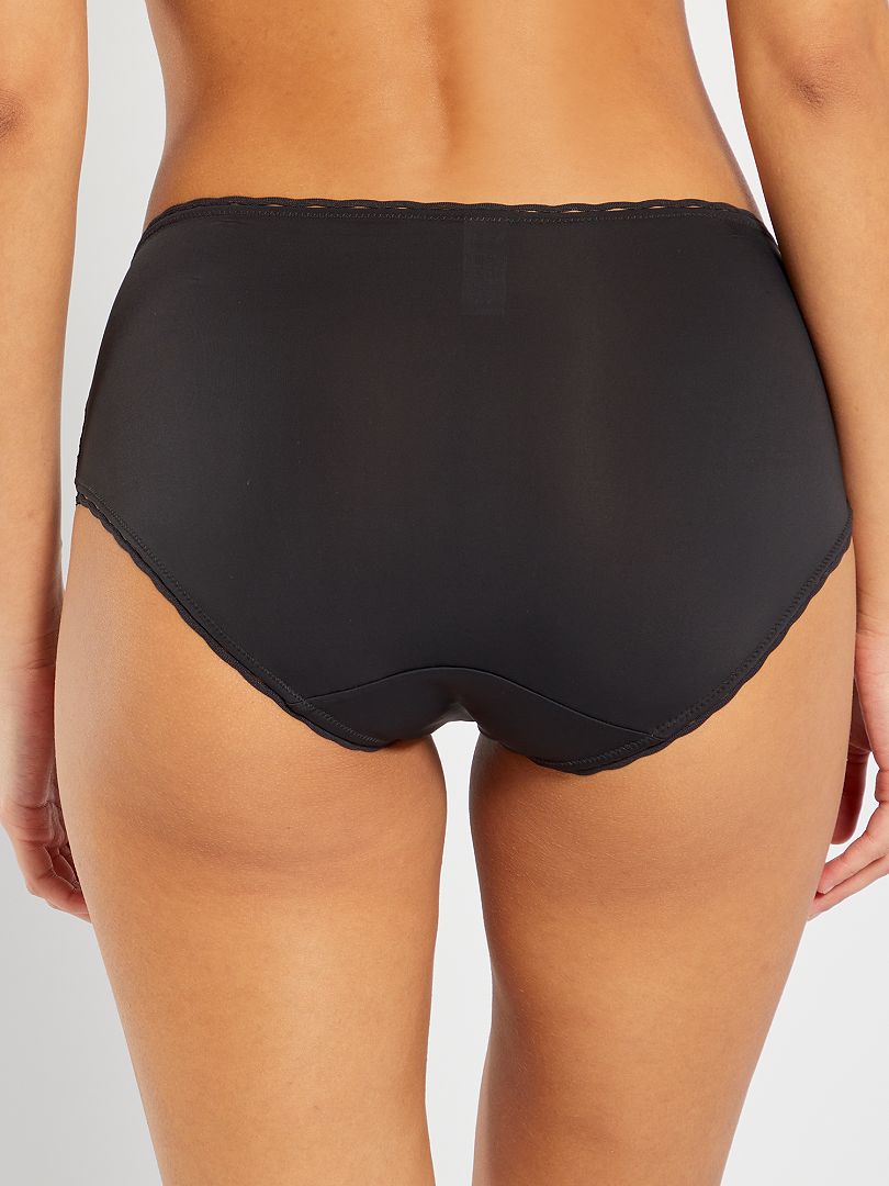 Playtex Maxi-bh met hartjes en gekruiste bandjes van kant voor dames - Zwart