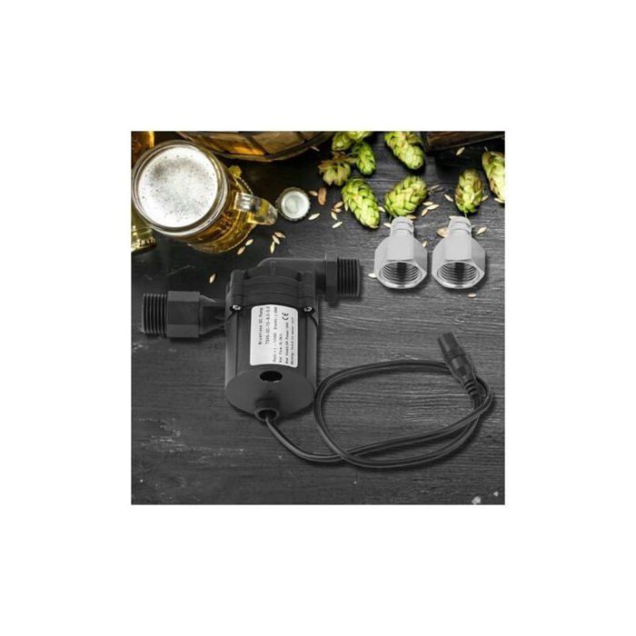 DC 12V 18W Beer Keg Pump, Brushless Pressurization Brewing, Home Circulation with Connector