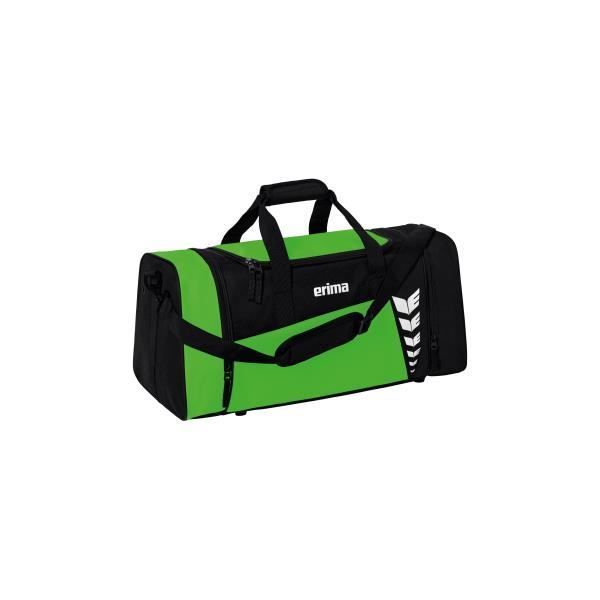 Sports bag - ERIMA - Six Wings - Green/Black - Large capacity - Waterproof side pockets