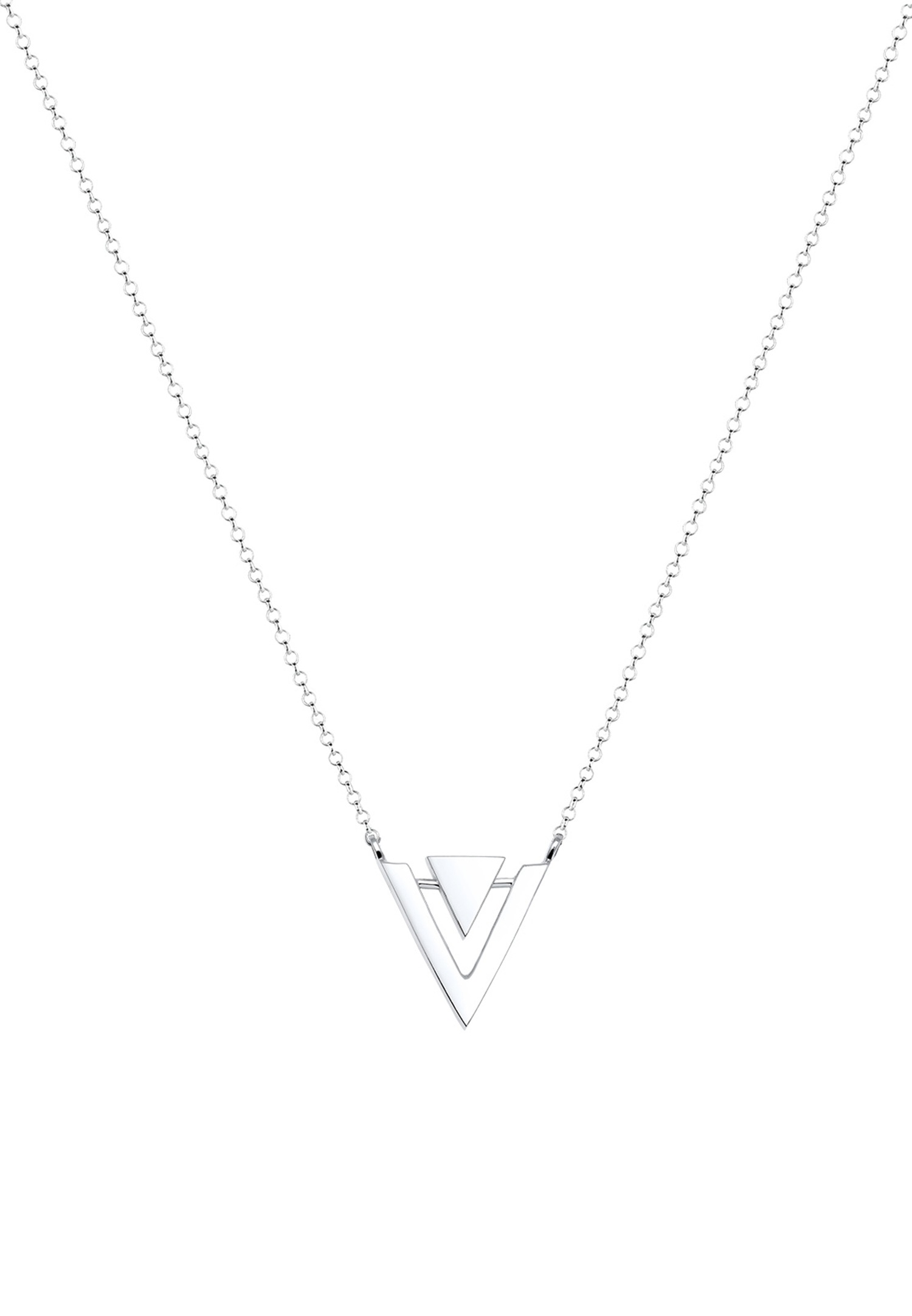 Elli Femme Pendentif Triangle Geo - (925/1000) Argent