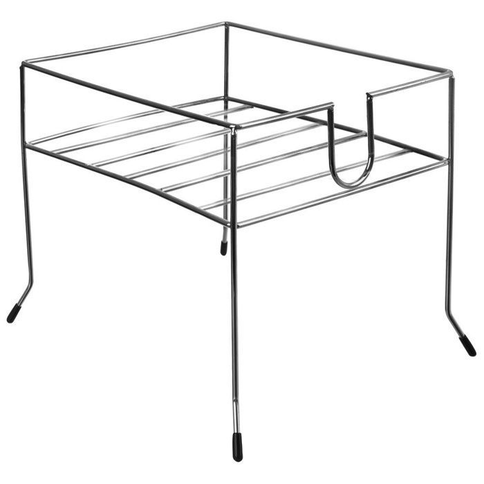 Jar stand with tap - ORION - Chrome-plated steel - 20.5x20.5 cm - 3 to 8 liters - Non-slip feet