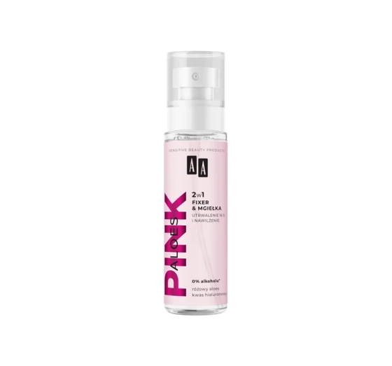 AA Pink Aloes Fixer mgiełka 2w1 do twarzy 100 ml