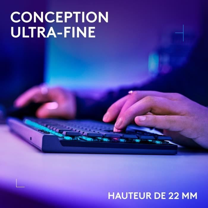 Tastiera da gioco - Wireless - Logitech G - G515 TKL Lightspeed - AZERTY - Interruttori meccanici lineari - Retroilluminata - Nera