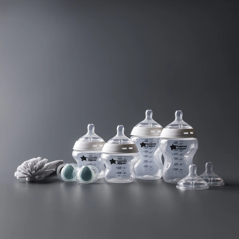 Conjunto para Bebê Anticólica Tommee Tippee Natural Start Autoesterilizável 0m+ Branco