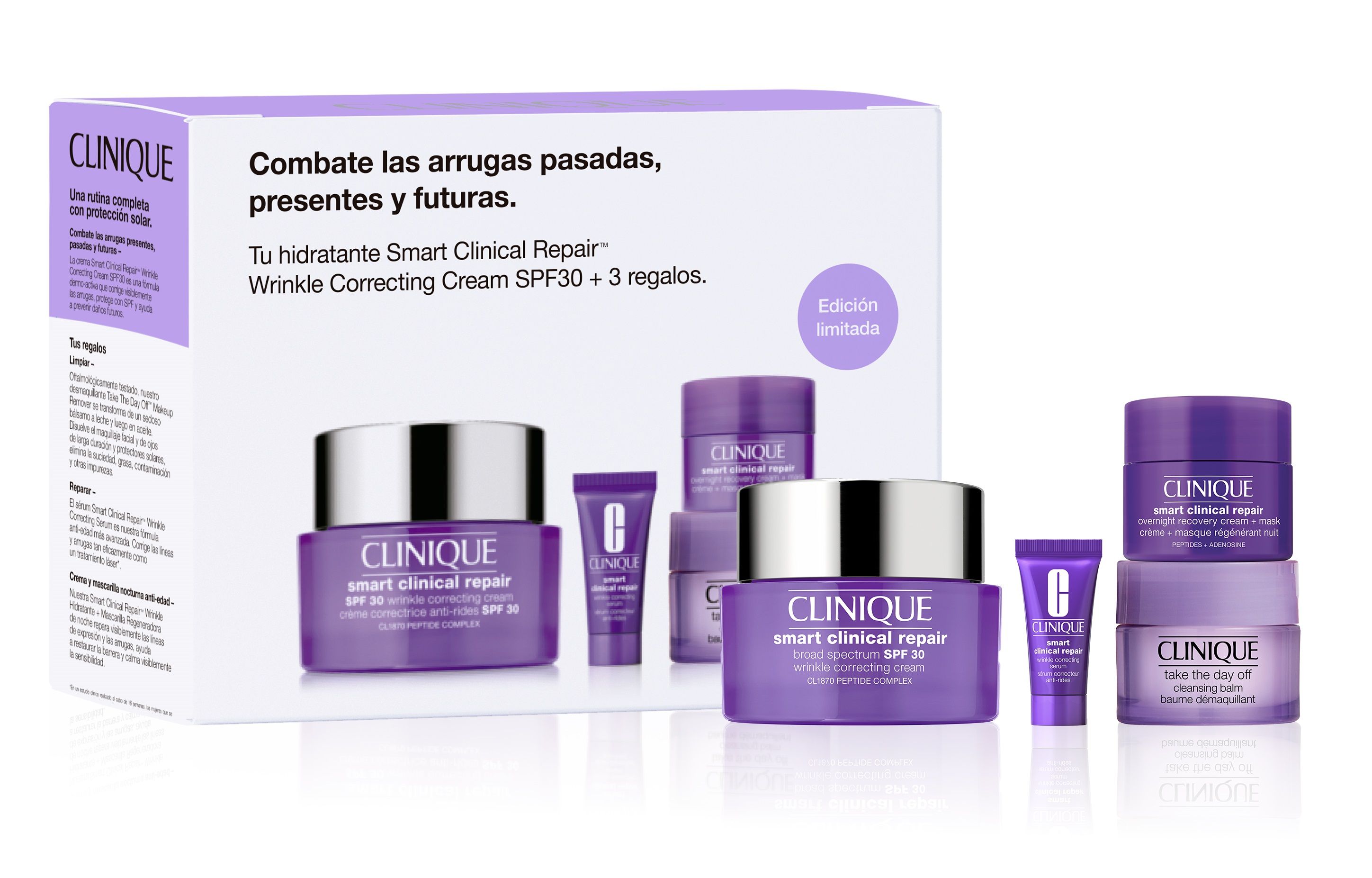 Estuche Smart Clinical Repair raukšles koreguojantis kremas SPF3O 3 regalos Cofres lujo