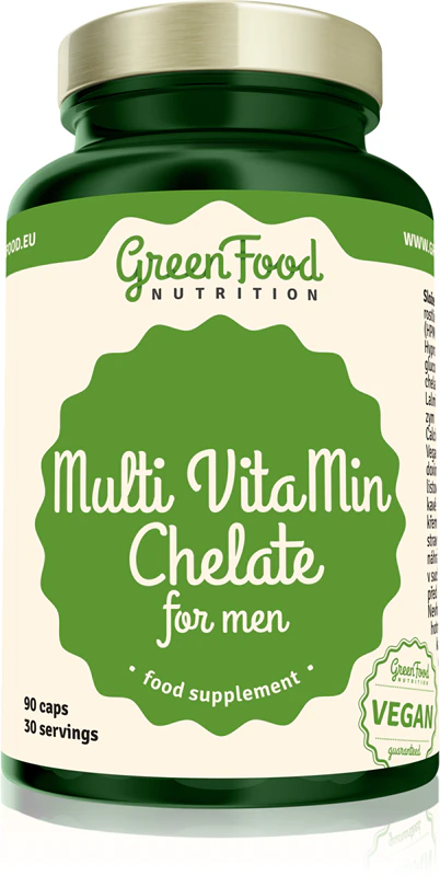 GreenFood Nutrition Multi VitaMin Chelate für Männer, Nahrungsergänzungsmittel-Kapseln mit einem Multivitaminkomplex