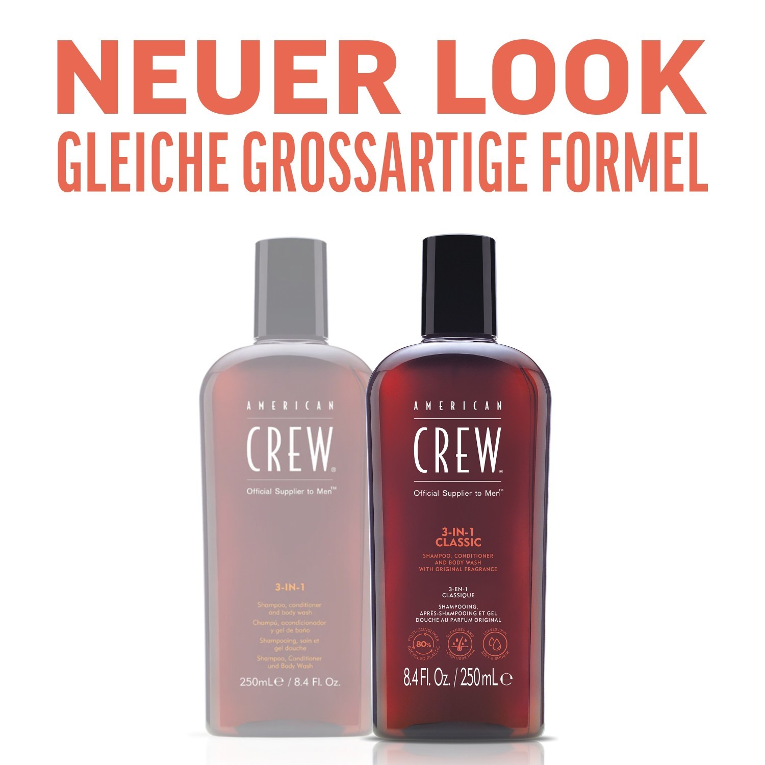 American Crew 3-v-1 klasični šampon - 250 ml