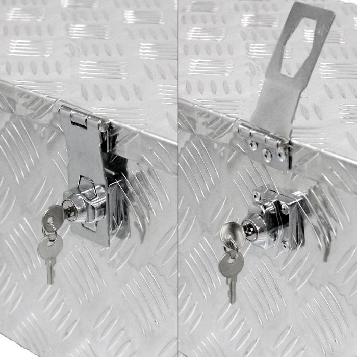 ECD Germany Caisse de Transport en Aluminium - 57 x 22 x 19 cm - 21 Litres - Valise Coffre de Rangement Boîte à Outils
