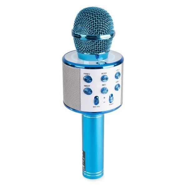 MAX KM01 Karaoke microfoons - 2-pack - Blauw