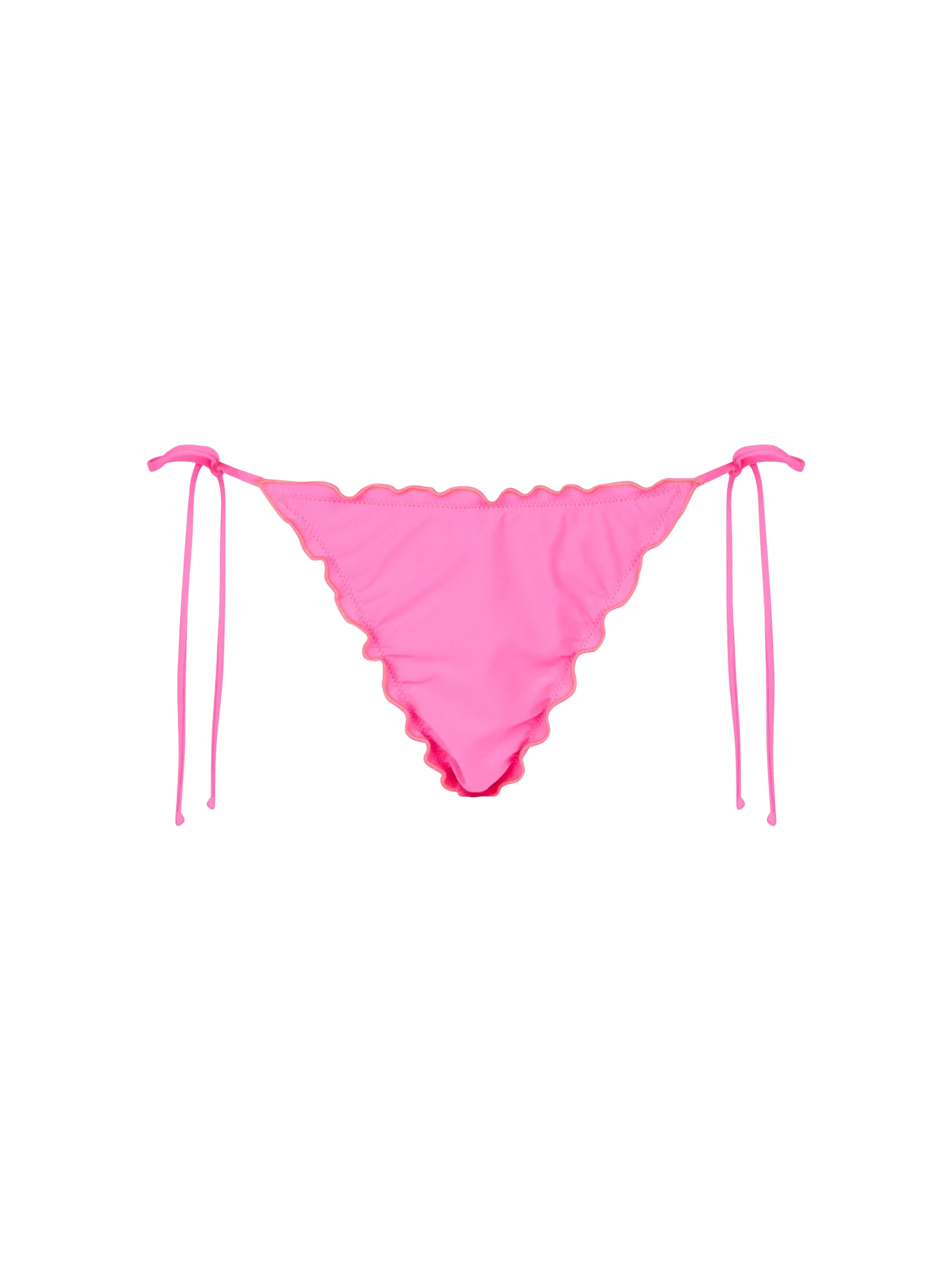Braguita de baño de talle alto color rosa neón para mujer, modelo Miami.