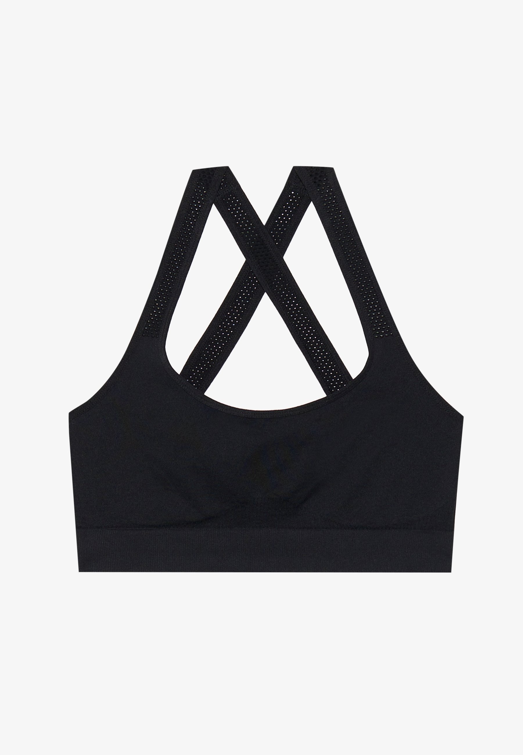 Even&Odd Active Nahtloser Sport-BH – Sport-BH mit mittlerem Halt – Schwarz