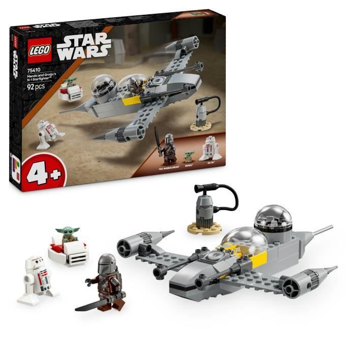 LEGO Star Wars : The Mandalorian 75410 Le chasseur N-1 de Mando et Grogu - Jeu dès 4 ans
