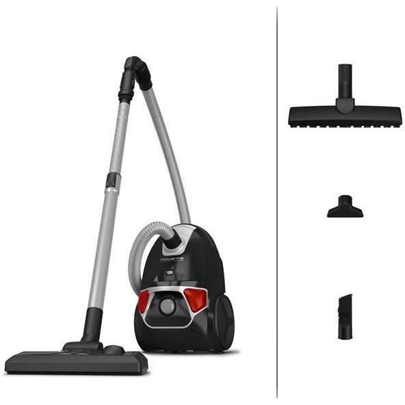 Stofzuiger met stofreservoir - ROWENTA - Compact Power parket - 750W - Zwart - 3-traps filtratie