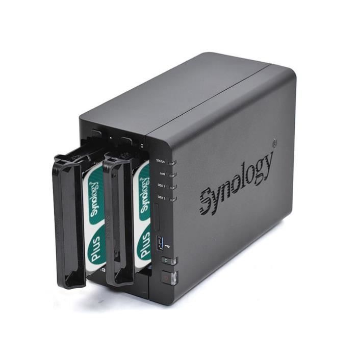 Synology DS223 NAS Server - 24TB - 2 x 12TB HAT Plus Hard Drives - Centralized Storage and Easy Sharing