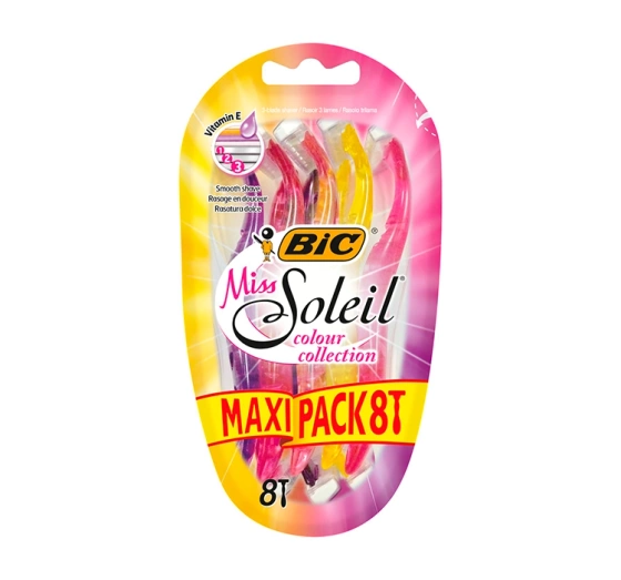 BIC Miss Soleil Colour Collection jednorazowe maszynki do golenia dla kobiet 8 sztuk