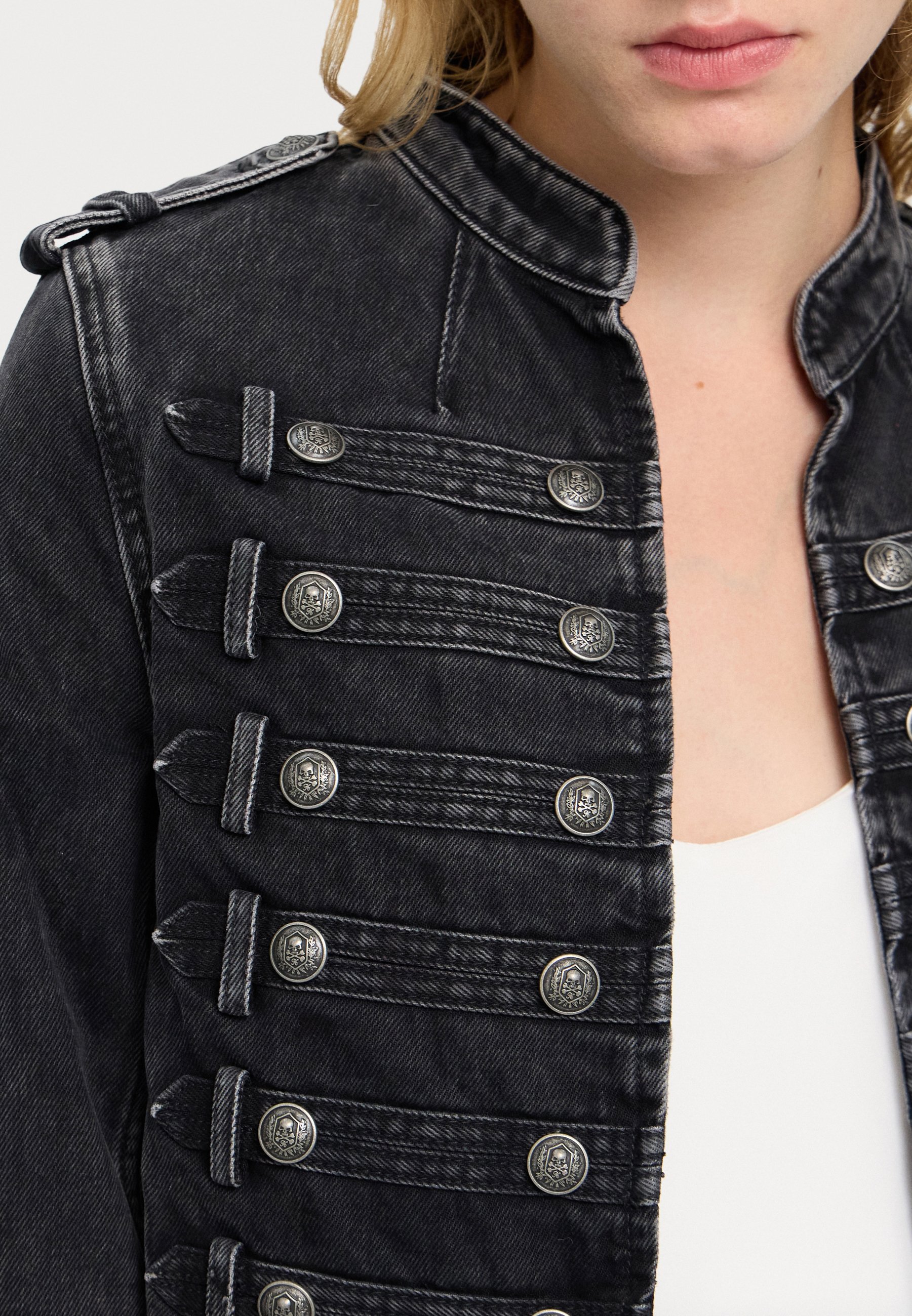 The Kooples BLOUSON - Veste en jean - noir délavé