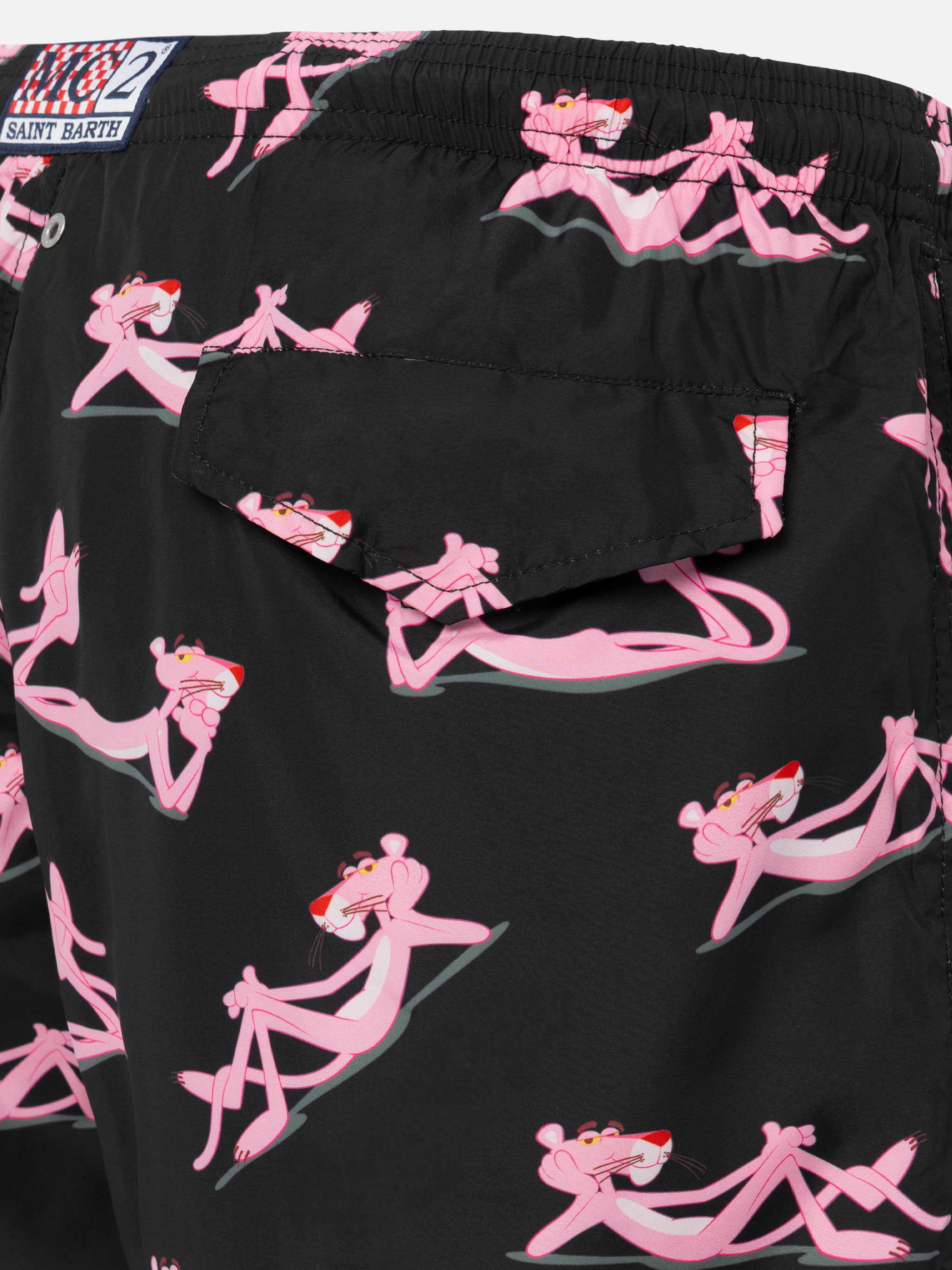Lichtgewicht badpak van lichte stof met Pink Panther-print | THE