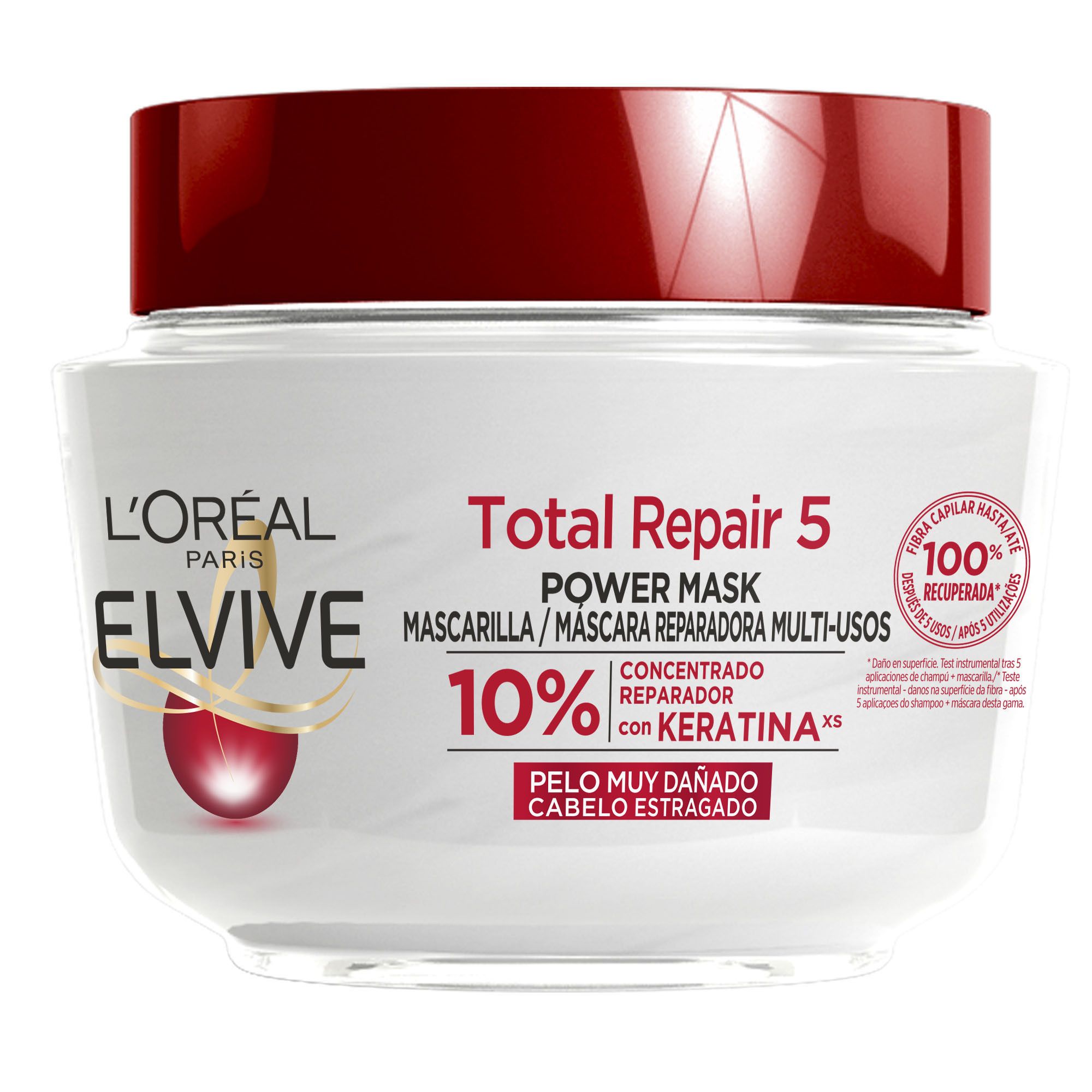 „Elvive Total Repair 5“ atkuriamoji pažeistų plaukų kaukė Plaukų kaukės