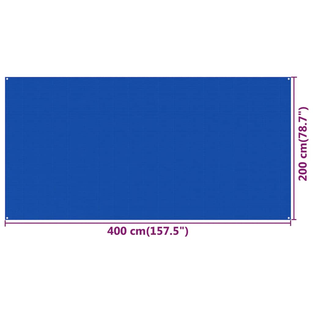 Tapete para tenda Vidaxl em HDPE 200x400 cm